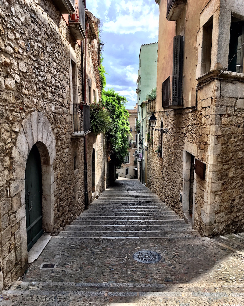 Girona Spain city streets