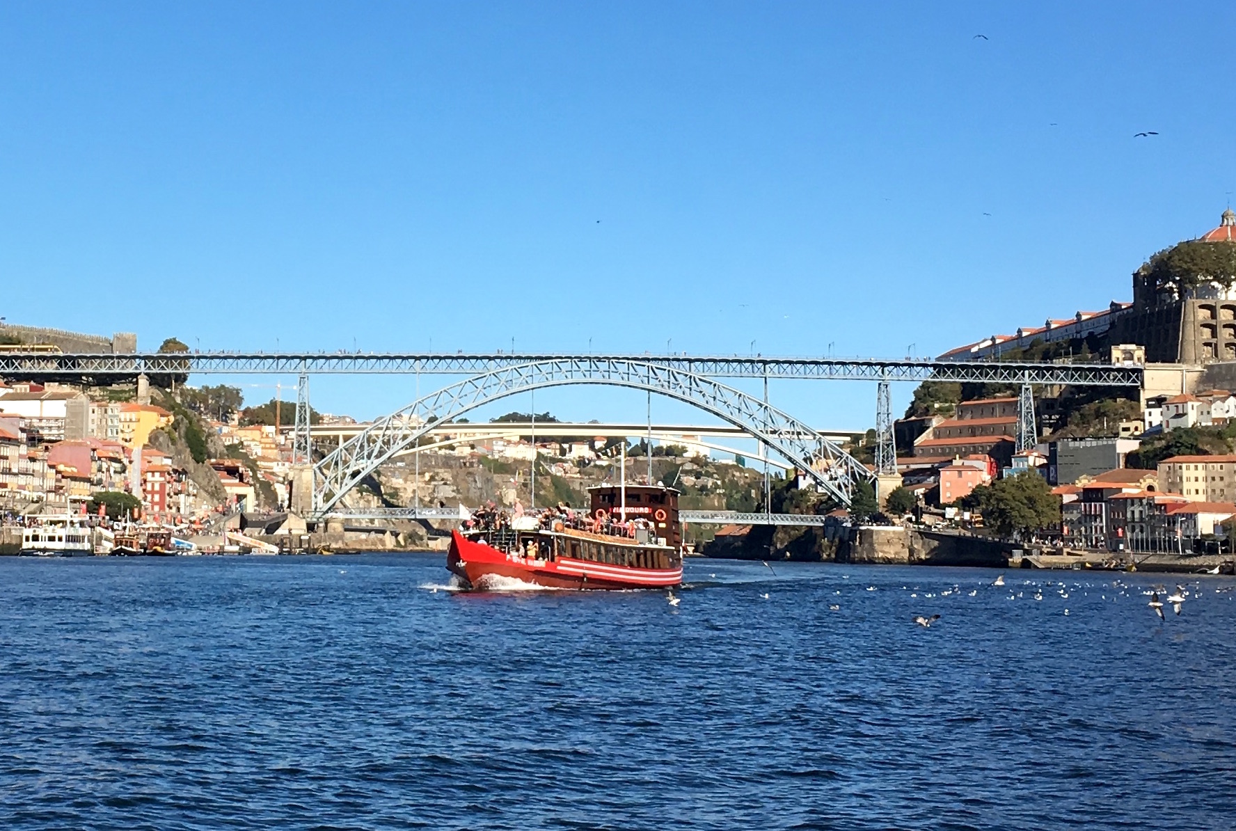 Dom Luis Bridge Douro River Porto Portugal
