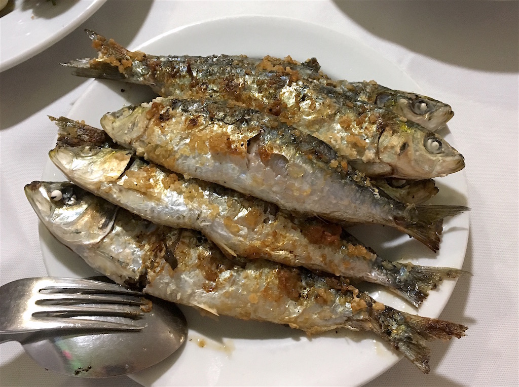 Grilled sardines Matosinhos Portugal